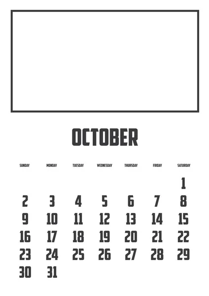 Ein Auf Einem Hintergrund Isolierter Kalender — Stockvektor