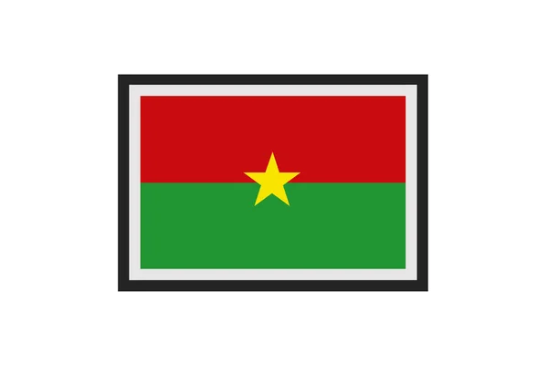 Ilustración Vectorial Bandera Burkina Faso — Vector de stock