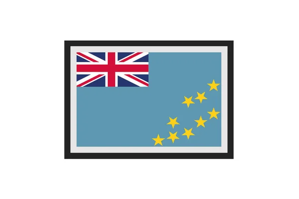 Εικονογράφηση Διάνυσμα Της Σημαίας Του Tavalu — Διανυσματικό Αρχείο