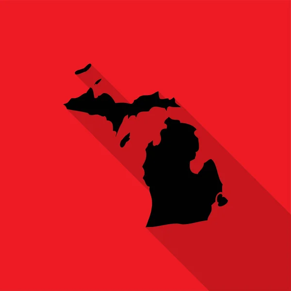 Abd Nin Michigan Eyaletinin Vektör Haritası — Stok Vektör