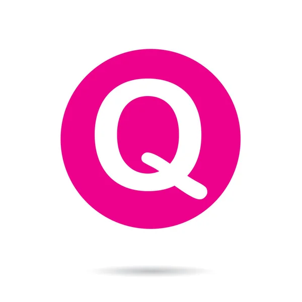 Pinkfarbenes Vektorsymbol Oder Schaltfläche Des Buchstabens — Stockvektor