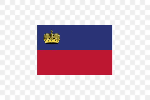 Vektorillustration Der Flagge Auf Transparentem Hintergrund Liechtenstein — Stockvektor