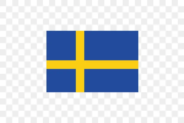 Векторная Иллюстрация Флага Прозрачном Фоне Швеция — стоковый вектор