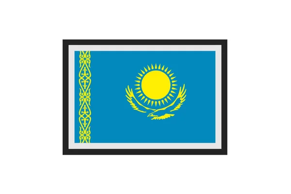 Ilustracja Wektorowa Bandery Kazachstanu — Wektor stockowy