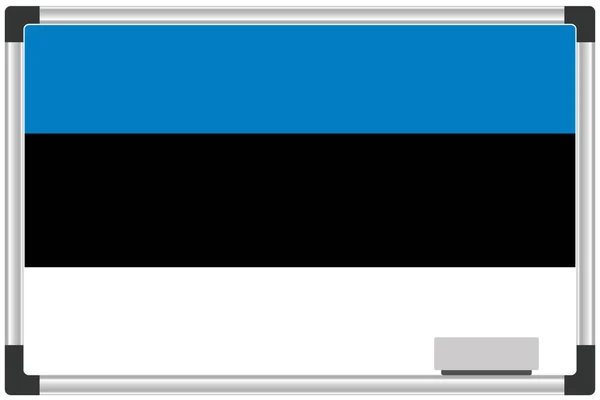 Illustrated Flag Whiteboard Country Estonia — Archivo Imágenes Vectoriales