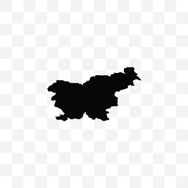 Black Outlined Country Vector Illustration Slovenia — Stock Vector