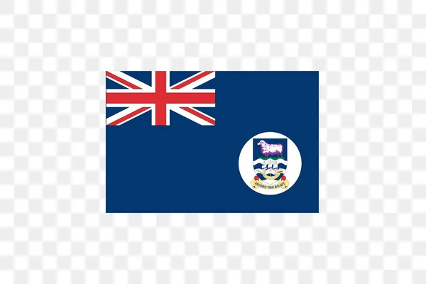 透明背景下的旗帜矢量图解 福克兰群岛 — 图库矢量图片