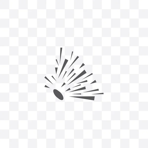 Explosion Vector Icon Isolated Transparent Background — Stock Vector