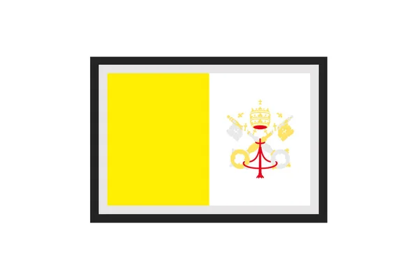 Vektorillustration Der Flagge Des Vatikans — Stockvektor
