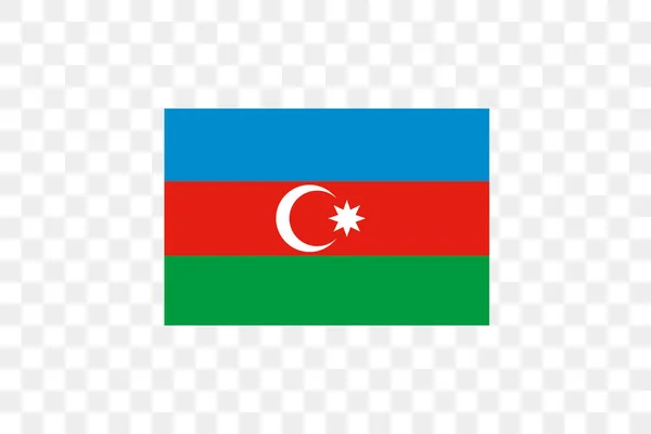 Ilustración Vectorial Bandera Sobre Fondo Transparente Azerbaiyán — Vector de stock