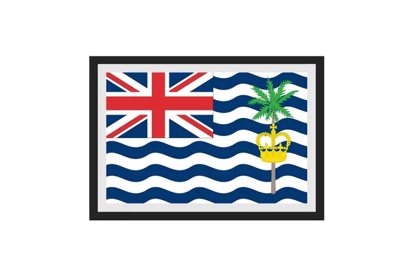 Ilustración Vectorial Bandera Del Territorio Británico Del Océano Índico — Vector de stock