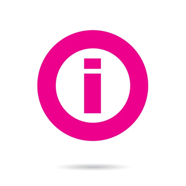 Pink Vector Icon Button Info — Stock Vector