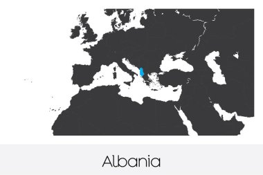 Arnavutluk 'un Resimli Ülke Şekli