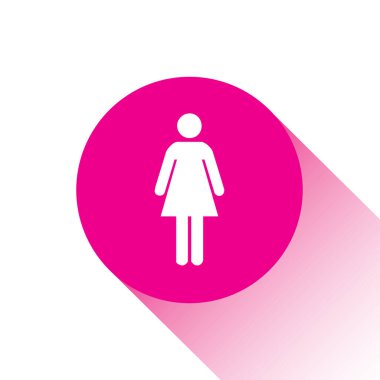Pembe vektör simgesi veya Kadın düğmesi