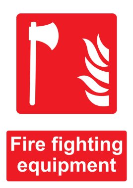 İtfaiye ekipman vektör illüstrasyonunu yazdır