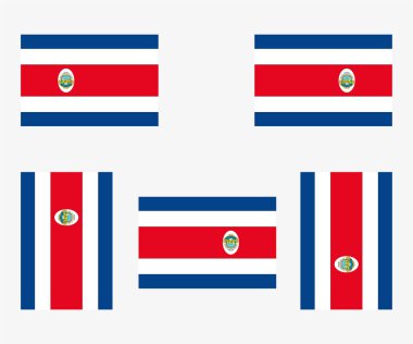 Resimli Ülke Bayrağı Kosta Rika 'nın Yansıması ve Dönüşü