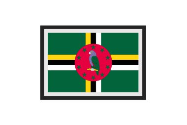 Dominica bayrağının vektör illüstrasyonu.