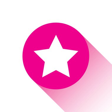 Pembe vektör simgesi veya 5 Noktalı Yıldız düğmesi