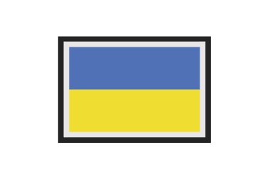 Ukrayna bayrağının vektör illüstrasyonu
