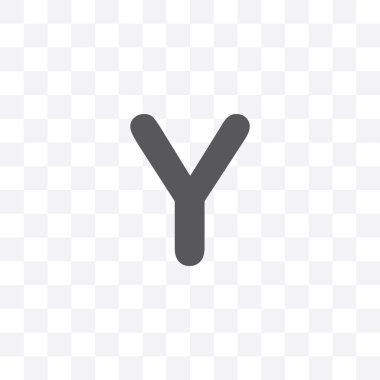 Y harfi simgesinin vektör çizimi