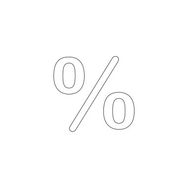 yüzde simge vektör illüstrasyonu