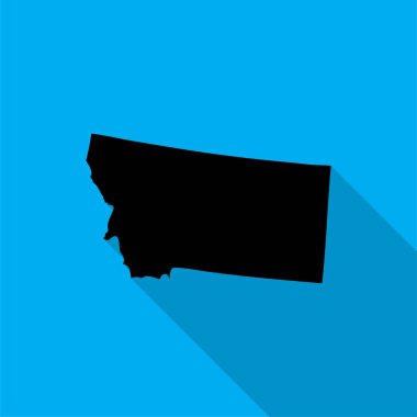 ABD 'nin Montana eyaletinin vektör haritası