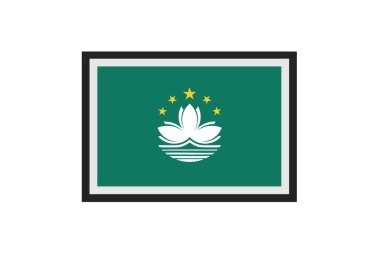 Macau bayrağının vektör illüstrasyonu