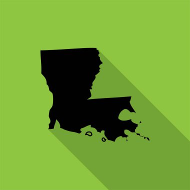 ABD 'nin Louisiana eyaletinin vektör haritası.