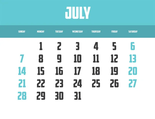 Calendar Isolated Background — Stock Vector