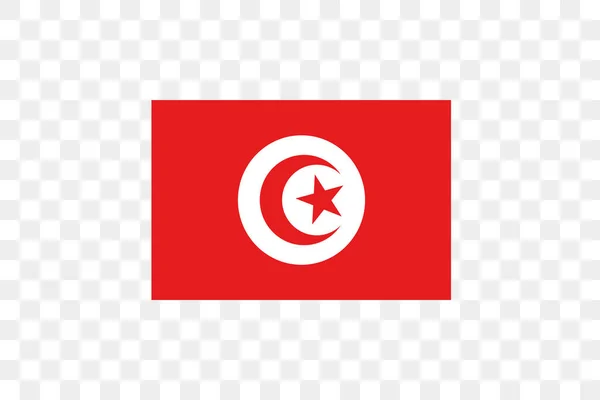 Vector Illustration Flag Transparent Background Tunisia — Stock Vector