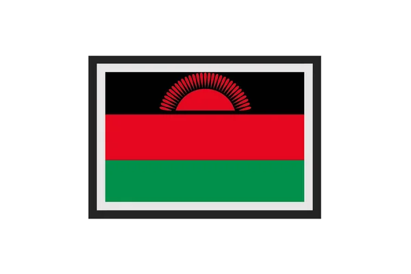 Illustrazione Vettoriale Della Bandiera Del Malawi — Vettoriale Stock