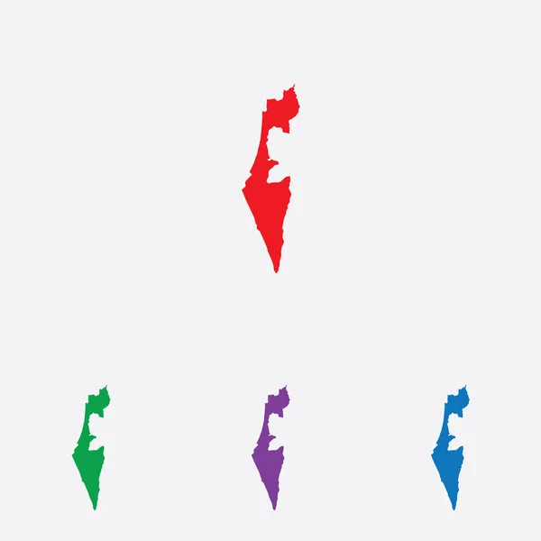 Ilustración Vectorial Forma País Multicolor Israel — Vector de stock