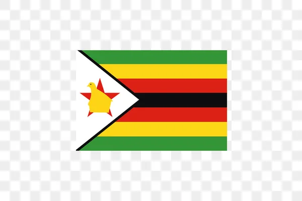 Vector Illustratie Van Vlag Transparante Achtergrond Zimbabwe — Stockvector