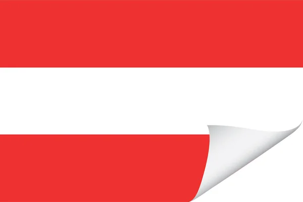 Bandera Ilustrada Del País Austria — Vector de stock