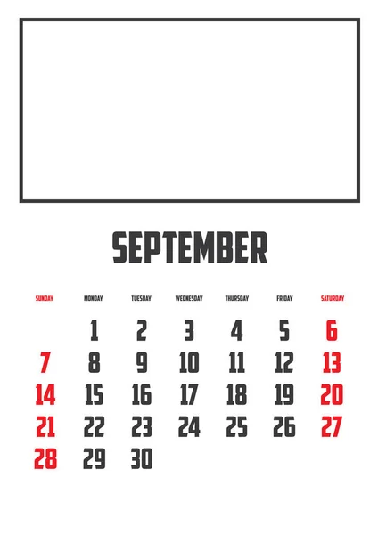 Calendário Isolado Plano Fundo — Vetor de Stock