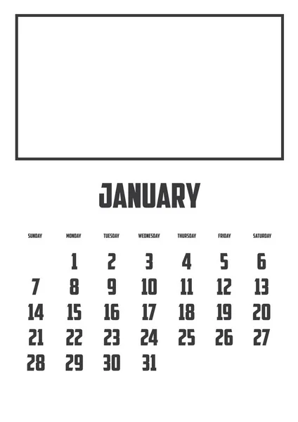 Calendario Isolato Uno Sfondo — Vettoriale Stock