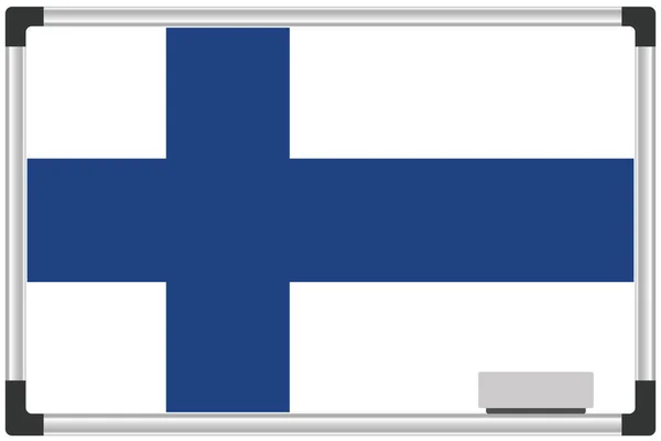 Geïllustreerde Vlag Een Whiteboard Voor Finland — Stockvector