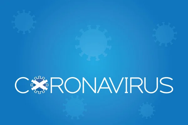 Illustrated Virus Flag Country Scotland — 스톡 벡터