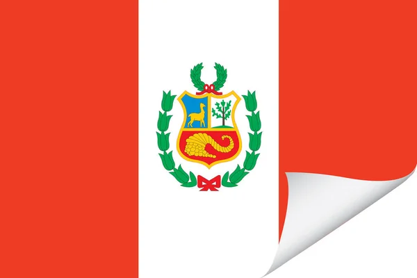 Bandeira Ilustrada Para País Peru — Vetor de Stock