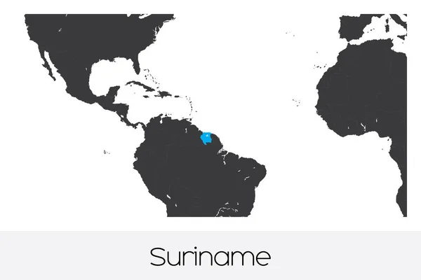 Illustrerad Land Form Surinam — Stock vektor