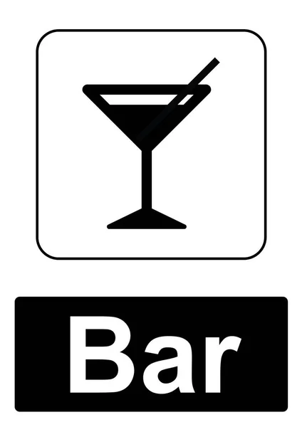 Señal Información Pública Bar — Vector de stock