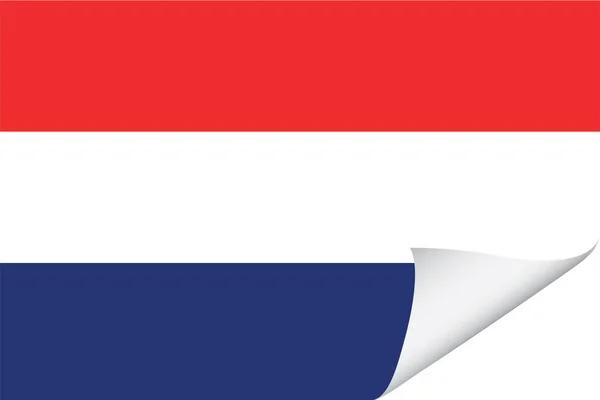 Illustrated Flag Country Netherlands — Stock Vector
