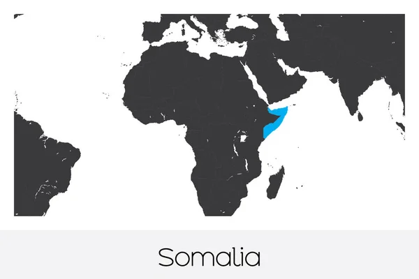 Forme Pays Illustré Somalie — Image vectorielle