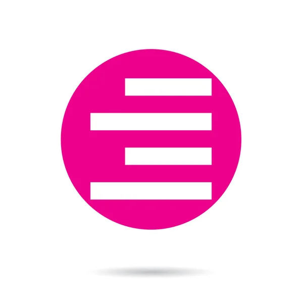 Ikon Vektor Pink Atau Tombol Dari Align Kanan - Stok Vektor