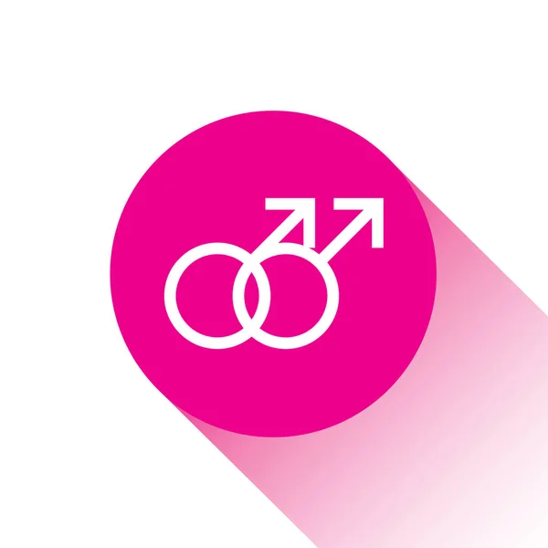 Pinkfarbenes Vektor Symbol Oder Taste Von Homosexuell — Stockvektor