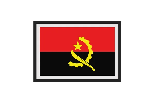 Illustrazione Vettoriale Della Bandiera Angola — Vettoriale Stock
