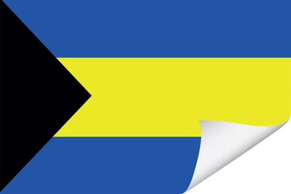 Bandeira Ilustrada Para País Das Bahamas — Vetor de Stock