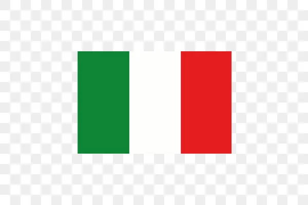 Vektor Illustration Flagga Transparent Bakgrund Italien — Stock vektor