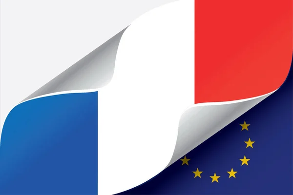 Ülkeleri Bayrak Işareti Vektör Illüstrasyonu Fransa — Stok Vektör