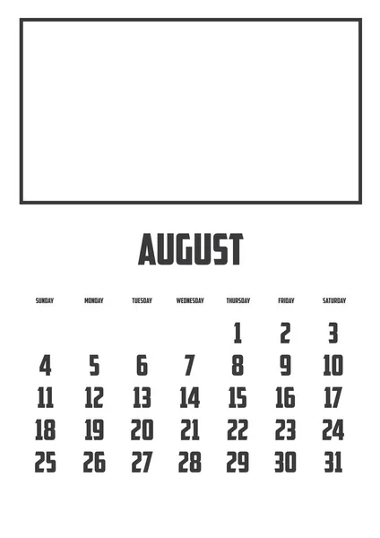 Een Kalender Geïsoleerd Een Achtergrond — Stockvector